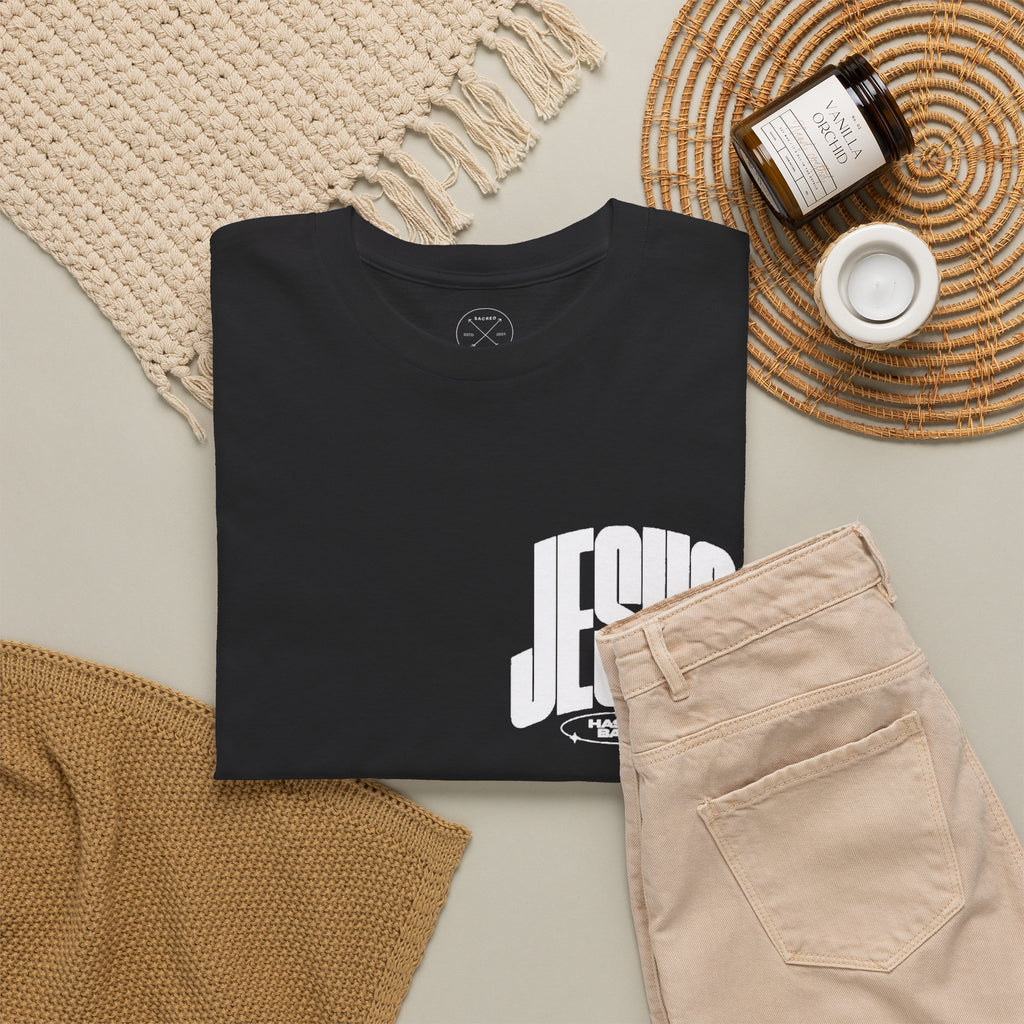 Jesus Script Tee — Gothic Cross Christian T-Shirt