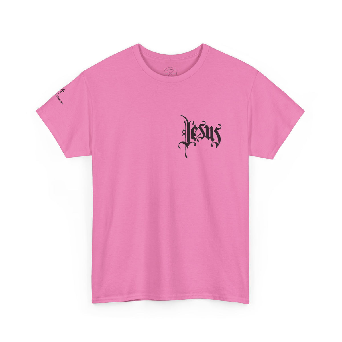 Jesus Script Tee — Gothic Cross Christian T-Shirt