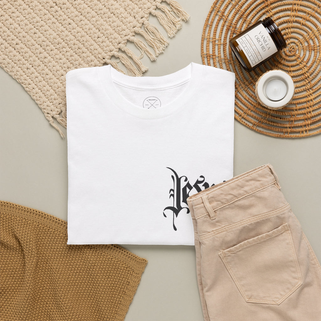 Jesus Script Tee — Gothic Cross Christian T-Shirt