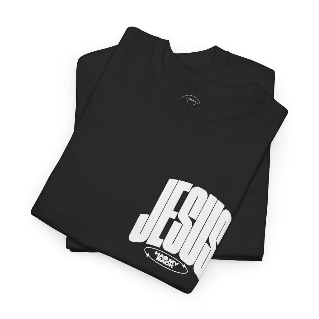 Jesus Script Tee — Gothic Cross Christian T-Shirt